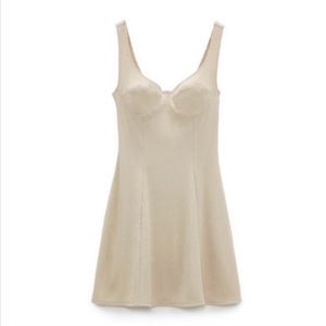 Zara tan nude dress